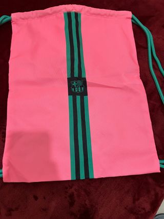 Mochila FC Barcelona cordones rosa y verde