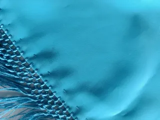 Mantoncillo flamenco azul