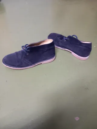 Botas de piel unisex azul