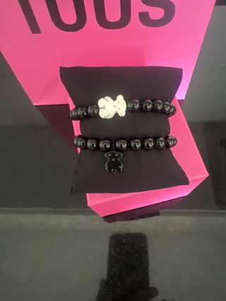 Pulseras Tous Negras con Osito y Oso