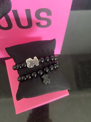 Pulseras Tous Negras con Osito y Oso