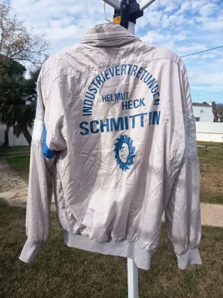 Chaqueta Adidas Vintage Beige y Azul