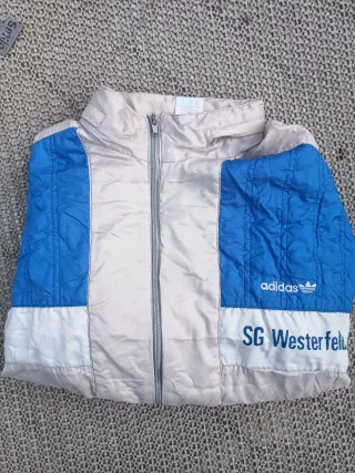 Chaqueta Adidas Vintage Beige y Azul