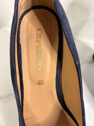 Décolleté blu in velluto eleganti