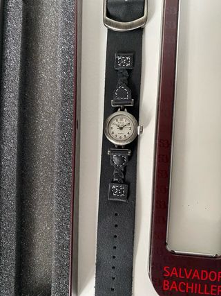 Reloj Salvador Bachiller Negro y Plata Nuevo