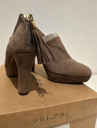 Botín Unisa Piel Gris Talla 37