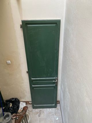 Puerta Antigua Madera Verde