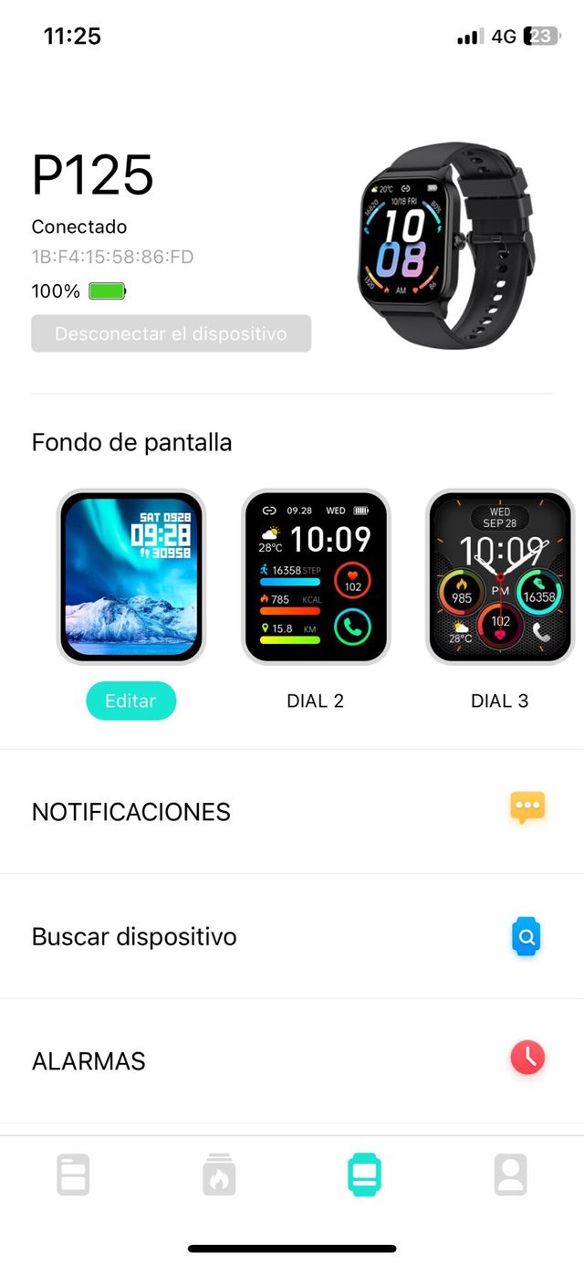 Smartwatch Cascho 2025 P125 Negro