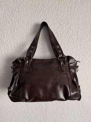 Bolso marrón chocolate estilo shopper