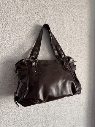 Bolso marrón chocolate estilo shopper