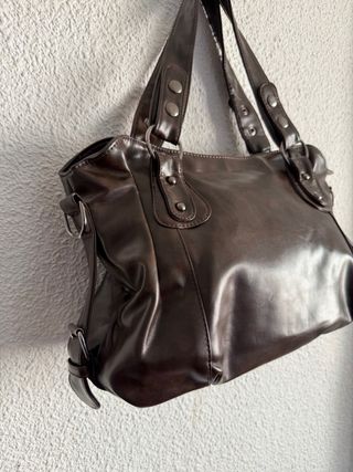 Bolso marrón chocolate estilo shopper