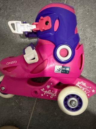 Patines Oxelo rosas y morados talla 26-28