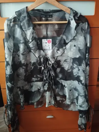 Camisa Lefties Estampada Volantes Talla XL