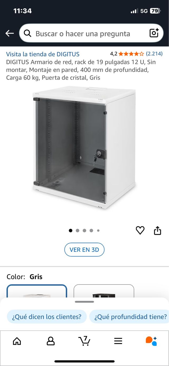 Gabinete de rede, rack de 19 polegadas. Ref. 50