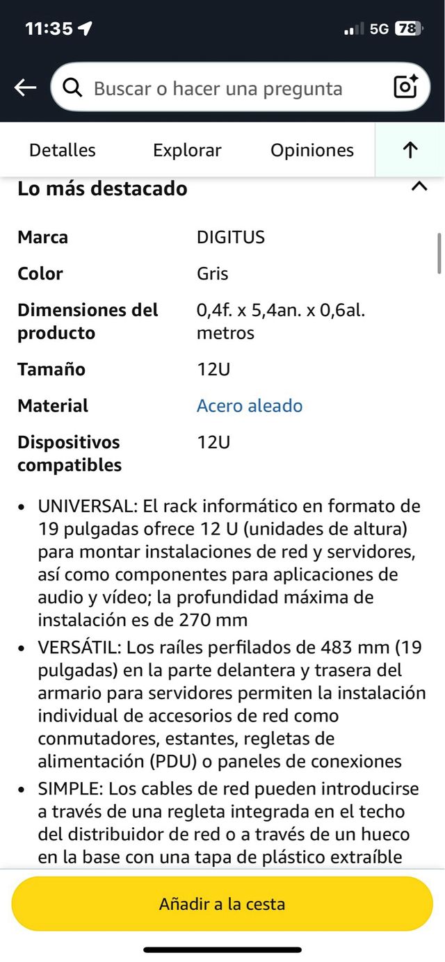 Gabinete de rede, rack de 19 polegadas. Ref. 50