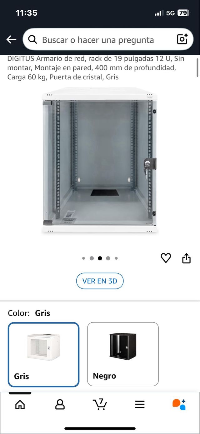 Gabinete de rede, rack de 19 polegadas. Ref. 50