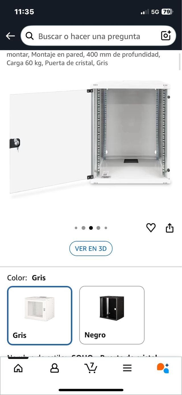 Gabinete de rede, rack de 19 polegadas. Ref. 50