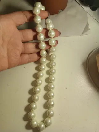 Collana perle bianche con chiusura argento