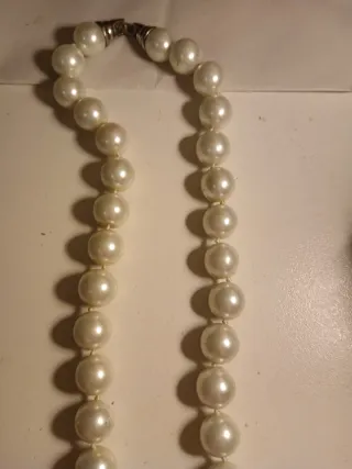 Collana perle bianche con chiusura argento