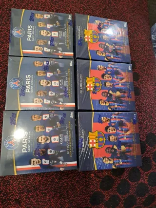 Cromos Fútbol Topps FC Barcelona y PSG