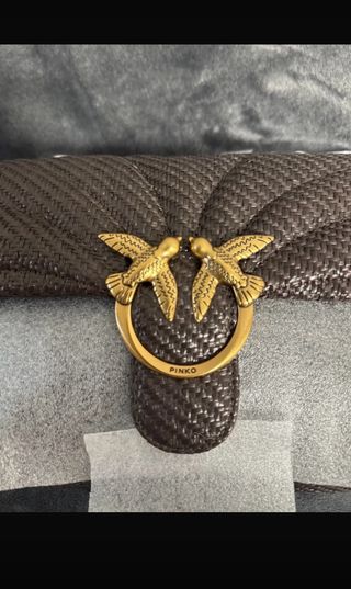 Borsa Pinko Love Puff Classic 25 Marrone – Nuova