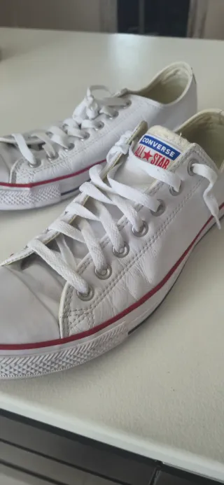 Zapatillas Converse Blancas Cuero