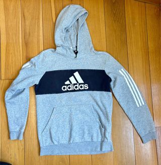 Sudadera Adidas Gris con Capucha