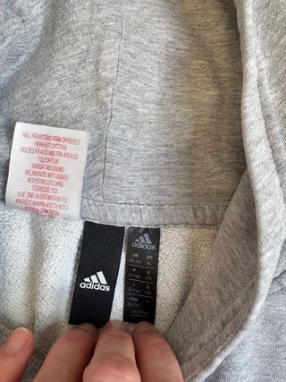 Sudadera Adidas Gris con Capucha