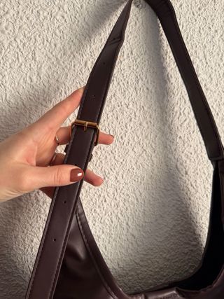 Bolso shopper marrón en piel sintética