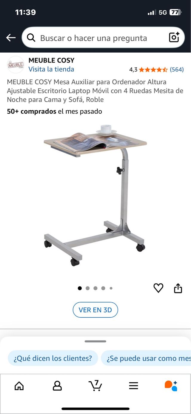 Mesa Auxiliar para Computador. Ref. 2