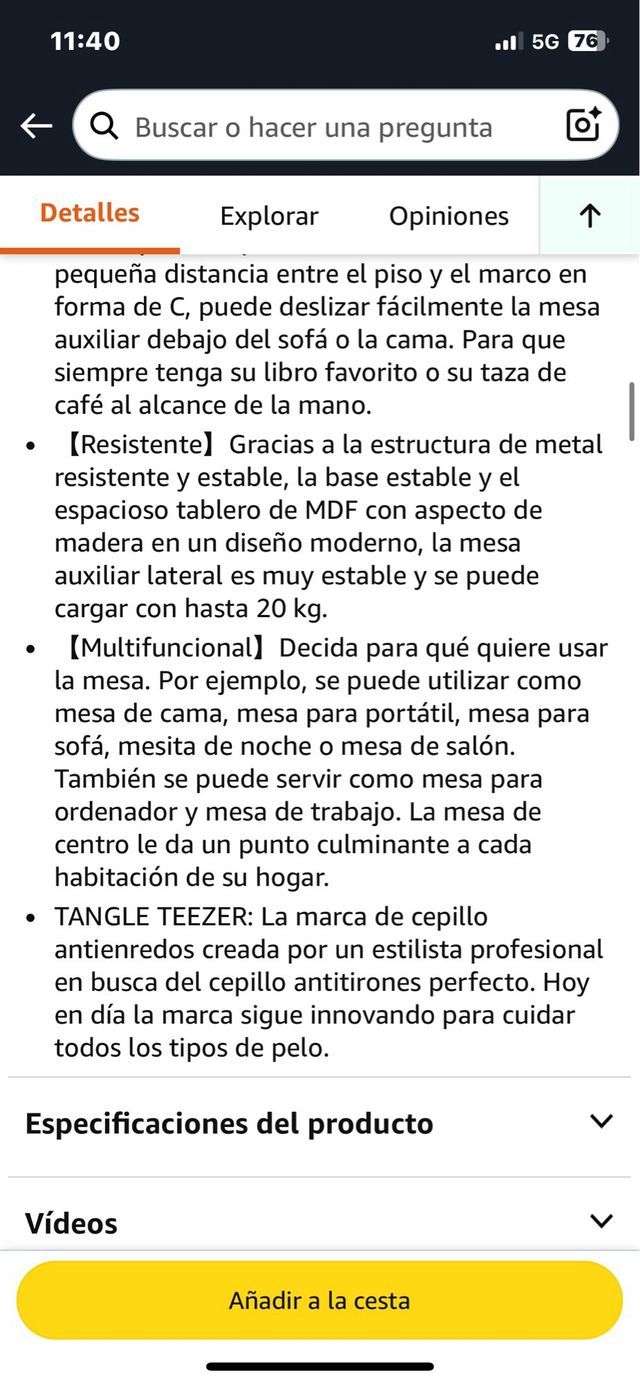 Mesa Auxiliar para Computador. Ref. 2