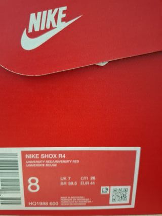 Zapatillas Nike Shox R4 Hombre Negras Rojas