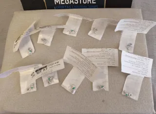 Pack 10 Charms Pandora Plata y Esmeralda