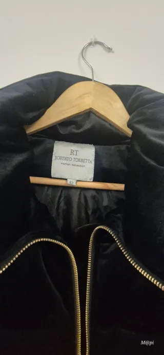 Cazadora Negra Roberto Torreta Talla 42