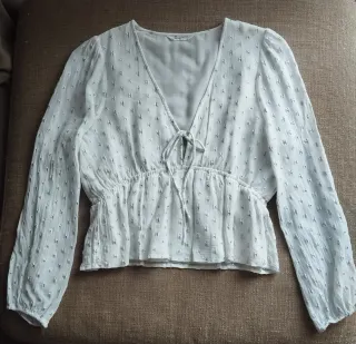 Top Springfield blanco y plata