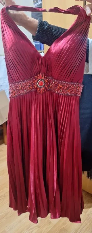 Vestitino rosso/vinaccia modello Marylin Monroe