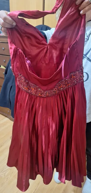 Vestitino rosso/vinaccia modello Marylin Monroe