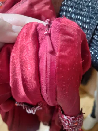 Vestitino rosso/vinaccia modello Marylin Monroe