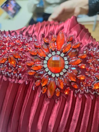 Vestitino rosso/vinaccia modello Marylin Monroe