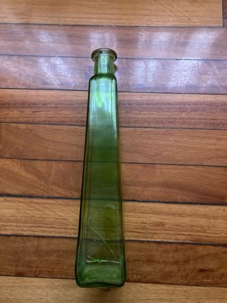Jarrón de cristal verde alto 40cm