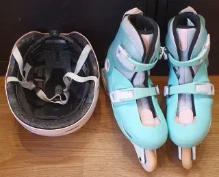 Patines en Linea Oxelo 34/36 + Funda + Protección