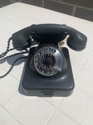 Telefono bachelite nero vintage da collezione