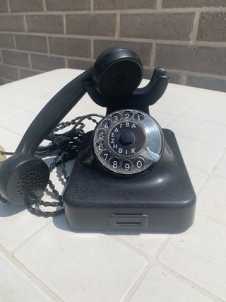 Telefono bachelite nero vintage da collezione