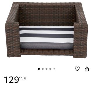Cama para perros o gatos de mimbre