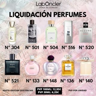 Liquidación de perfumes