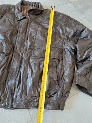 Chaqueta Bomber Piel Vintage Oversized M Aviator