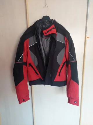 Chaqueta Moto Negra y Roja L