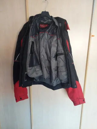 Chaqueta Moto Negra y Roja L