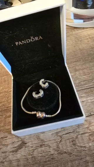 Pulsera Pandora con 2 charms