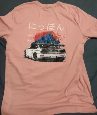 Camiseta rosa hombre manga corta